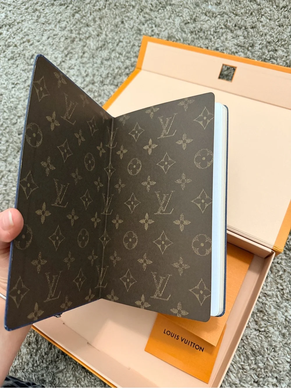 Louis Vuitton Navy Blue Notebook